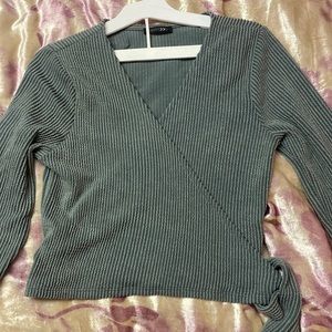 paper moon brand wrap tie shirt